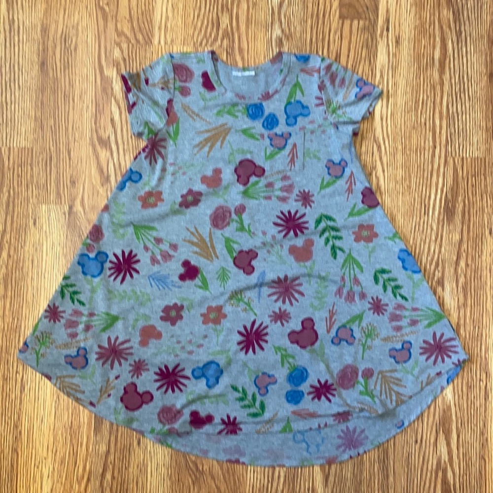 Lularoe Girl’s Carly Dress size 6 Mickey Mouse print.